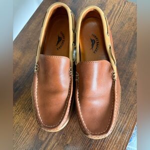 Tommy Bahama Men's Leather Slip-On Loafers Size 10,5М  Brown‎ yachting shoes